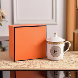 Nouvelle tasse en céramique de porcelaine fine 2024 avec couvercle pour hôtel, maison, bureau – Tasse à eau, thé, lait, café - Product Image 4
