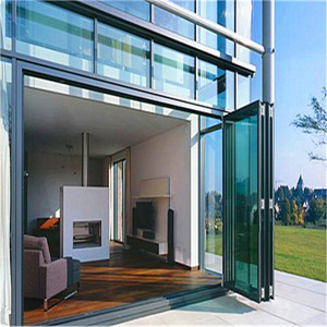 Nhà Kính Cách Nhiệt Accordion Hạt Gỗ Phân Vùng Màu Cho Bữa Tiệc Hall Với Grill Thiết Kế Nội Bộ Bi Folding Pháp Cửa - Product Image 4