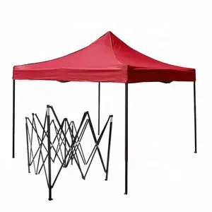 Gazebo pliable portable robuste, tente de réception extérieure, tente de camping avec revêtement en poudre, une chambre, voyage, pêche, 3x3 - Product Image 2