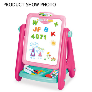 Pädagogisches Kinder-Zeichenbrett-Set mit Doppelseitiger Tafel für Buchstaben und Zahlen - Product Image 2