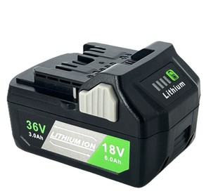 BSL38A18 ハイコーキ18V/36V用交換バッテリー 3.0Ah 4.0Ah <span class=keywords><strong>5</strong></span>.0Ah 6.0Ah ハイコーキおよびメタボ電動工具対応 - Product Image 1