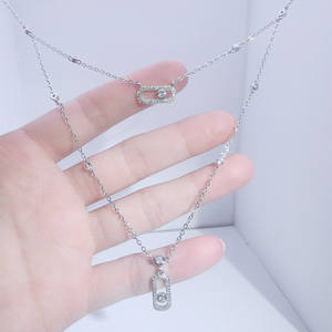 Collar de Cadena de Doble Capa Minimalista de Moda para Mujer, Microincrustaciones de Circonita, Collar Delicado y Sexy para Damas - Product Image 6
