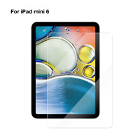 Protection d'écran en verre trempé pour iPad Mini 6, verre trempé 9H, film de protection d'écran 2.5D HD, couverture complète