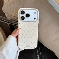 Coque de téléphone anti-traces de doigts au design magnétique minimaliste style coréen Ins, motif points ondulés, pour iPhone 18 17 16 15 14 Pro Max