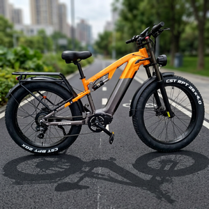 Vélo de montagne KANGLUO 26 pouces, cadre en alliage d'aluminium, double suspension, frein à disque, 21 vitesses, vélo tout-terrain avec béquille - Product Image 4