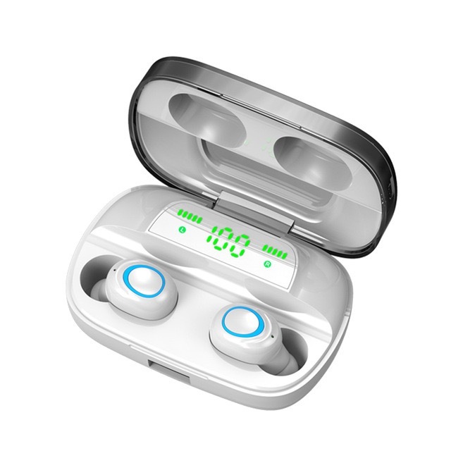 S11 Binaural Digital Blue Tooth Earphones Wireless TWS Battery Display Earbuds Touch Digital Display with Power Bank