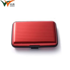 Wholesale <b>Red</b> <b>Suitcase</b> Shape Custom Logo Metal Name Card Holder With Multiple Interlayer - Product Image 2