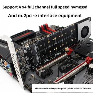 デスクトップPC PCIeX16から<span class=keywords><strong>M</strong></span>.2 <span class=keywords><strong>M</strong></span>キーNVMEx4SSD RAIDアレイ拡張アダプター分割カード、2Uサーバーをサポート - Product Image 3