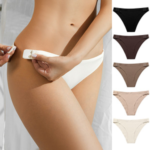 Sous-vêtements de <span class=keywords><strong>sport</strong></span> sans couture physiologiques à poitrine sexy, taille plus, culotte d'entrejambe en pur coton pour femmes à taille basse - Product Image 1