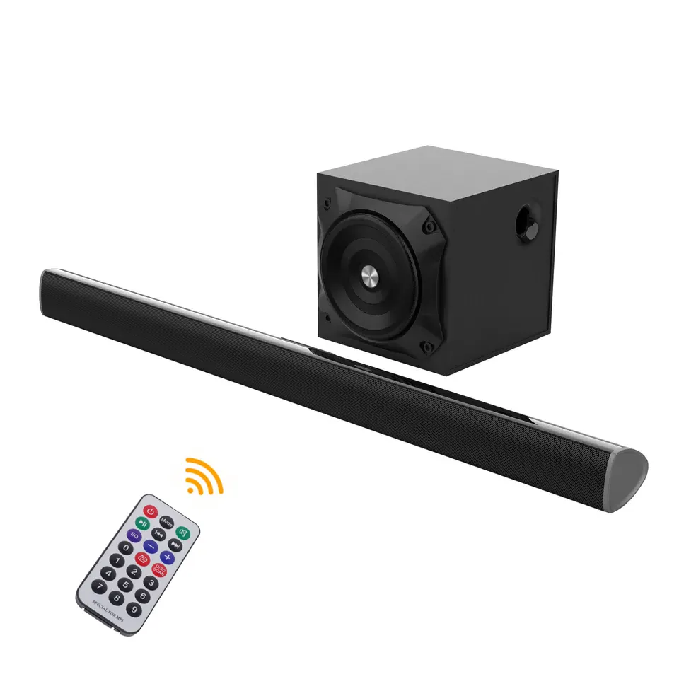high quality Home Theater Speaker Blue tooth 5.0 Wireless AUX Optical Wired 40W Soundbar Stereo Sound Subwoofer TV Sound System