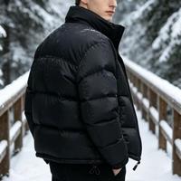 Doudounes matelassées coupe-vent en polyester épais pour homme – Modèle classique de créateur