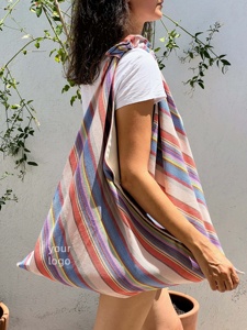 Summer New Fashion <b>Large</b> Capacity Eco-friendly Durable <b>Canvas</b> Shopping <b>Bag</b> Ladies Beach Handbag with Custom Logo - Product Image 3