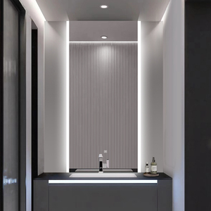 <span class=keywords><strong>Miroir</strong></span> de salle de bains rectangulaire moderne intelligent avec écran tactile et lumière LED <span class=keywords><strong>Miroir</strong></span> de toilette mural anti-buée pour le lavage des mains - Product Image 3