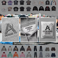 Ensemble survêtement personnalisé en molleton bouclette léger avec strass, coupe oversize, pour l'hiver, marque privée, style streetwear
