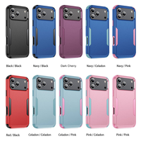 Coque de protection intégrale antichoc double couche rigide et souple avec rebord surélevé anti-casse pour iPhone 16 17 18 Pro Max