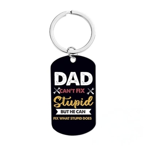 Porte-clés amusant pour papa et grand-père, en acier inoxydable gravé, <span class=keywords><strong>cadeau</strong></span> pour homme - Product Image 3