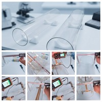 Tube en verre de quartz transparent haute pureté 99,99 % OD200.2 WT3.6 L313 avec services de cintrage/soudage/découpe pour usage en laboratoire et en four