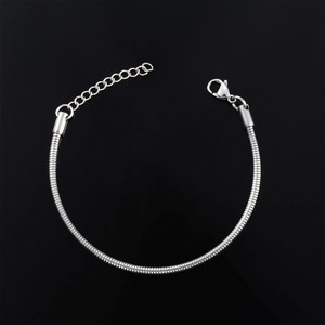 Pulsera de Acero Inoxidable 316L con Eslabones de Serpiente Redondos, Chapada en Oro de 18K, Moderna y Elegante, para Unisex, Ancho 1/1.5/2.4MM - Product Image 4