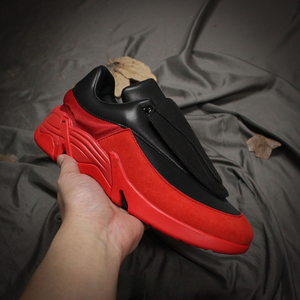 รองเท้าหนังและหนังกลับแบบสวมใส่สบาย ดีไซน์เรียบง่าย เหมาะสำหรับผู้ชายและผู้หญิง สีดำ สีแดง ระบายอากาศได้ดี ใช้ได้กับชุดสูท - Product Image 1