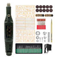 108PC bricolage meuleuse droite pour polissage des ongles manucure et perceuse électrique rotative-Miniature bijoux sculpture et trou poinçon outil