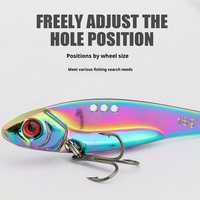 Swordfish Lesha Colorful Dragon Tooth Vib All Layers Fake Bait Vibration Simulation Zinc Alloy Long-Throw Fishing Sea Bass River