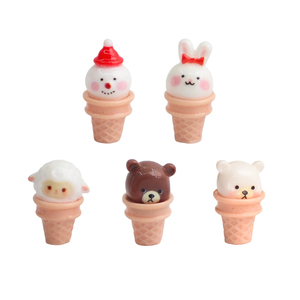 Breloque en résine Kawaii en forme de crème glacée pour la fabrication de bijoux DIY, accessoires de figurines miniatures - Product Image 6