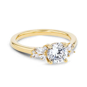 Anillos de Boda MaiYi AU750 de Oro Amarillo Real <span class=keywords><strong>G18k</strong></span> con Moissanita de 2ct de Corte Redondo/Anillo de Diamante Cultivado en Laboratorio - Product Image 1