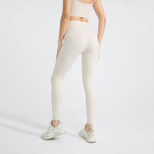 Logo personalizzato alla moda love Peach gluty pantaloni da Yoga <span class=keywords><strong>viola</strong></span> per ragazze sport attillati a vita alta per il Fitness <span class=keywords><strong>Leggings</strong></span> Sexy per il culo - Product Image 5