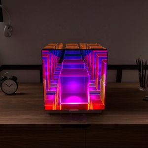 <span class=keywords><strong>Cubo</strong></span> <span class=keywords><strong>de</strong></span> luz Led decorativo, lámpara <span class=keywords><strong>de</strong></span> escritorio <span class=keywords><strong>de</strong></span> acrílico 3D, colorido, ambiente creativo, mesa, novedad - Product Image 6