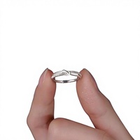 Bague ajustable en cuivre électroplaqué pour femme BNX Jewelry, motif étoiles et cœurs, design boucle, style nouveau, mode luxe léger