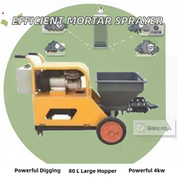 Machine à projeter du mortier de plâtre électrique entièrement automatique 220v 380v, nouvelle vente chaude
