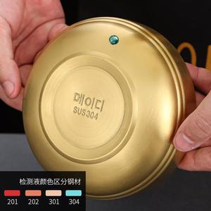 304 Stainless Steel Bowl Set Gold And Silver For Snack Condiment Rice Kimchi Party Use Solid Color 6511 - Product Image 4