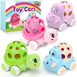 Haute qualité bébé retirer voiture rouleau <span class=keywords><strong>camion</strong></span> jouets doux Rubeer Friction alimenté voiture enfants infantile cadeaux d'anniversaire - Product Image 1