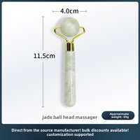 Rouleau de jade double roue, petit et grand, ensemble beauté trois pièces, planche Gua Sha, lifting du visage, soin des yeux et du corps, personnalisé, 100% naturel