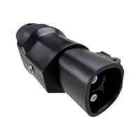 Adaptateur de chargeur EV européen Qiaoyi 7KW, état neuf, type NACS Type2, tête de charge 32A, 220V, noir, PC+copper, garantie 1 an