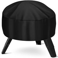 Logo personnalisé 50 pouces carré rond étanche à la poussière Patio Fire Pit Cover avec cordon de serrage