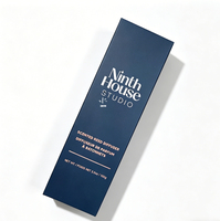 Boîtes en papier personnalisées pour diffuseurs de parfum, surface bleue mate luxueuse, boîtes pour soins de la peau