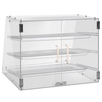 Vitrine à pain, étagère de rangement alimentaire multi-niveaux assemblée, présentoir transparent anti-poussière pour gâteaux et desserts