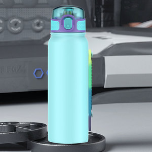 Bouteille d'eau en acier inoxydable 304 avec logo personnalisé, bouteille de sport à double paroi isolée sous vide, sans BPA, boissons chaudes et froides, gratuite - Product Image 4