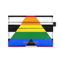 Regenbogenfarbener Super Schlanker Doppelseitig Bedruckter Kartenhalter Tragbarer Kreditkartenhalter aus PU-Leder für Männer und Frauen