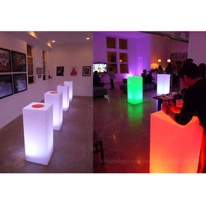 Commercial Led Furniture Geo Pedestal Illuminated <strong>Poseur</strong> <strong>Table</strong> (Ta110A) - Product Image 4
