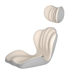Coussin <span class=keywords><strong>lombaire</strong></span> pour voiture, bureau, dortoir étudiant, en tissu de soie de lait, rembourré en mousse à mémoire de forme, conception intégrée pour soulager la fatigue sédentaire - Product Image 5