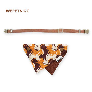 Wepets Go Pet Bandana Bavoir triangulaire en coton fait à la main pour chats et chiens avec motif de cheval, utilisation quatre saisons - Product Image 3