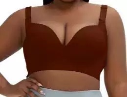 Áo ngực nâng ngực cỡ lớn cho nữ, che phủ toàn bộ lưng, họa tiết trơn, cúp sâu - giúp che mỡ lưng, áo ngực mịn màng - Product Image 5