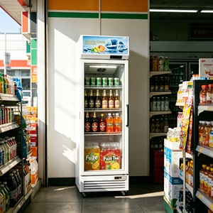 Réfrigérateurs Verticaux Commerciaux de Haute Qualité, Armoires à Boissons avec Éclairage, Vitrines Réfrigérées à Refroidissement par Air avec Lumières - Product Image 1