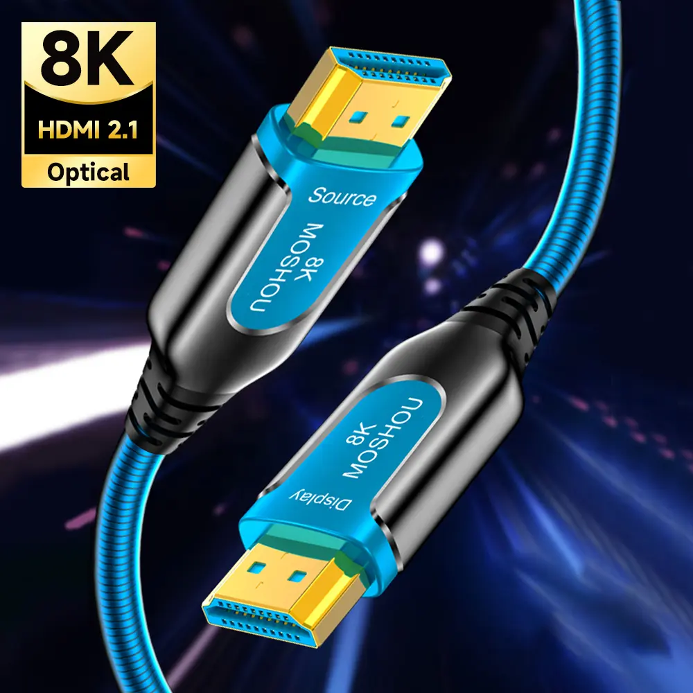 Zertifizieren Sie das optische HDMI 2.1-Kabel OM4-Glasfaser Ultra High Speed 8K 60Hz 4K 120Hz Dynamic HDR eARC HDCP2.2 2.3