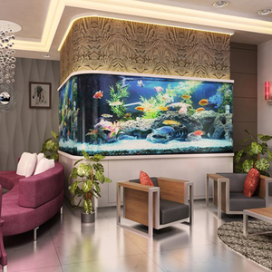 Aquarium à eau salée transparent de grande taille à prix avantageux, réservoir à poissons de 120 gallons - Product Image 4