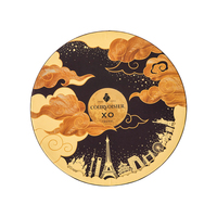 Boîte cadeau de luxe STPP au design unique et rond, avec insert sur mesure pour spiritueux de tequila et bouteille de brandy, avec insert en EVA