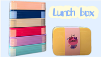 Nouvelle boîte à bento coréenne rectangulaire 2026 de 1200 ml, portable, chauffable, étanche, sans BPA, en matériau de qualité alimentaire, avec 3 compartiments