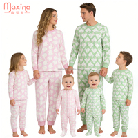 Pyjamas personnalisés pour bébés et enfants, ensemble de vêtements de maison, ensemble de pyjamas de Pâques avec motif de lapin, tenues assorties pour la famille